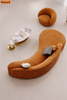 Modern Curved Fabric Sofa with Single Seater / Lixra