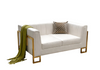 Leather Upholstered Sofa Set for Living Room