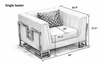 Leather Upholstered Sofa Set for Living Room