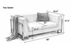 Leather Upholstered Sofa Set for Living Room