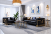 Leather Upholstered Sofa Set for Living Room