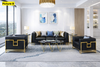 Leather Upholstered Sofa Set for Living Room