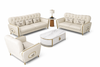 3-Pcs Modern Dazzling Leather Sofa-Set / Lixra