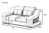 LED-Leather Sofa Set for Living Room / Lixra