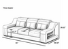 LED-Leather Sofa Set for Living Room / Lixra