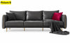 3-Seater Luxurious Leather Sofa for Living Room / Lixra