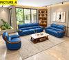 Leather Upholstered Indoor Wooden Sofa Set / Lixra
