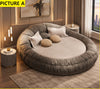 Italian Style Velvet Modern Round Bed / Lixra