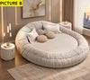 Italian Style Velvet Modern Round Bed / Lixra