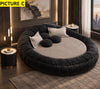 Italian Style Velvet Modern Round Bed / Lixra