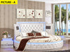 Luxurious Cozy LED Round Leather Bed / Lixra