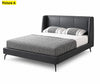 Luxurious Elementary Design Comfy Leather Bed / Lixra