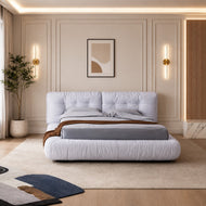 Bewitching Design Velvet Fabric Upholstered Bed / Lixra