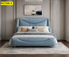 Modern Luxurious Leather Bed With Headboard / Lixra