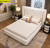 Magnificent Button Tufted Leather Upholstered Bed / Lixra