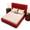 Magnificent Button Tufted Leather Upholstered Bed / Lixra