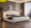 Modern Luxury Bed With Leather Upholstery / Lixra