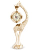 Elegant White Giraffe Floor Clock with Gold Accents / Lixra