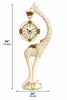 Elegant White Giraffe Floor Clock with Gold Accents / Lixra