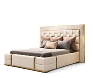 Contemporary Classic Luxurious Leather Bed / Lixra
