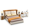 Contemporary Classic Luxurious Upholstered Leather Bed / Lixra