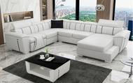Contemporary Design Electric Leather Reclining Sofa / Lixra