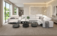 Contemporary Design Fabric Electric Recliner Sofa / Lixra