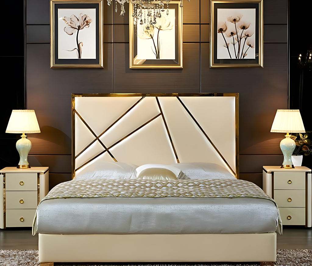 Contemporary Modernistic Comfort Leather Bed / Lixra