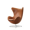 Aesthetic Egg-Shaped Leather Accent Chair / Lixra