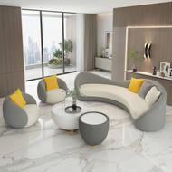 Curved Fabric Sofa Set For Living Room / Lixra