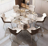 Extendable Round Rectangle Dinning Table-Set / Lixra