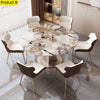 Celestial Modern Extendable Round Rectangle Dinning Table Set / Lixra