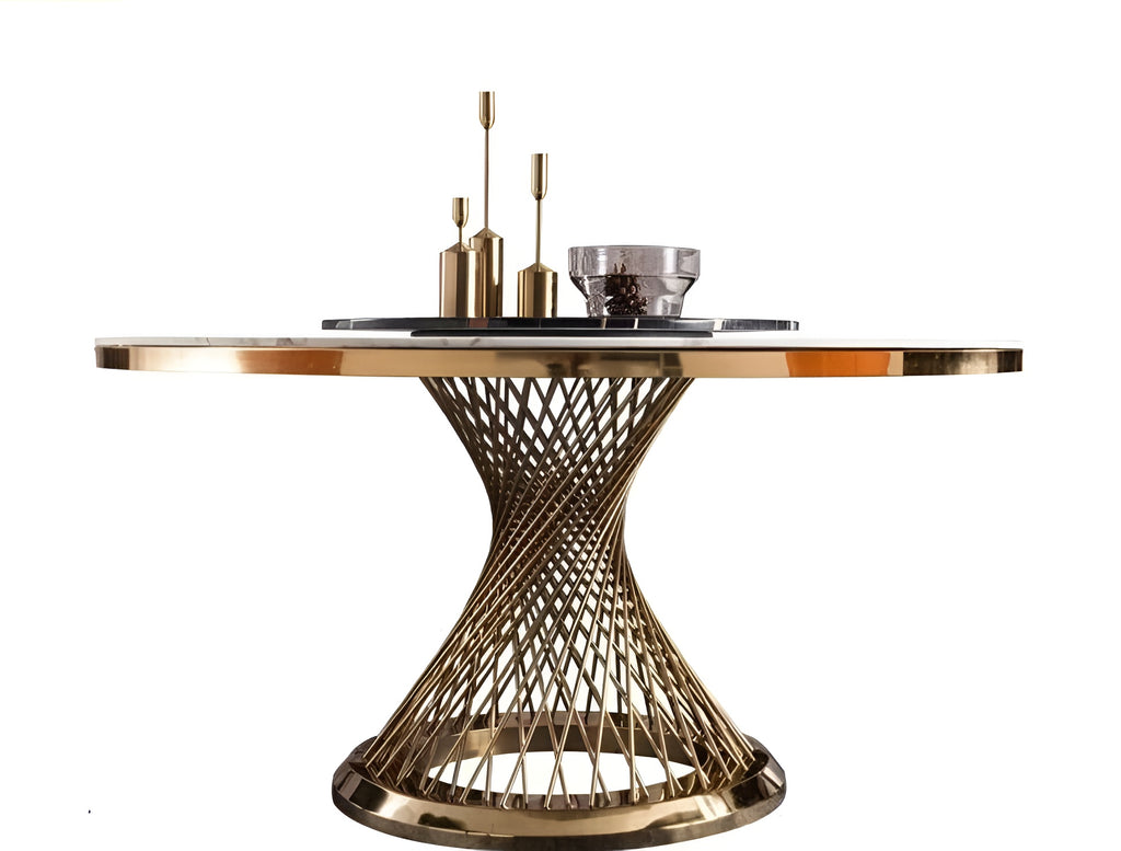 Minimalistic Round Shaped Marble Dining Table / Lixra