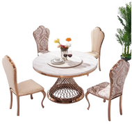 Aesthetic Steel Framed Dining Table Set / Lixra