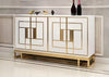 Glossy Wooden-Top Modern Buffet Table / Lixra