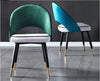 Set Of 4 Velvet Finish Fabric Dining Chairs / Lixra