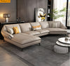 Exquisite Design Arc-Shaped Leather Sectional Sofa / Lixra