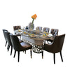Palatial Marble Ellipse Dining Table Set / Lixra
