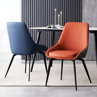 Set Of 6 Modern Leather Finish Dining Chair / lixra