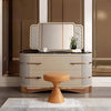 Luxurious Modern Leather Bed With Gold Accents / Lixra