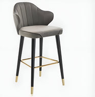 Set Of 3 Stylish Velvet Upholstered Bar Stool / Lixra