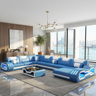 Electric LED Leather Sectional Sofa / Lixra