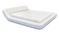 Elementary Design Leather Bed With LED Lights / Lixra
