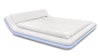 Elementary Design Leather Bed With LED Lights / Lixra