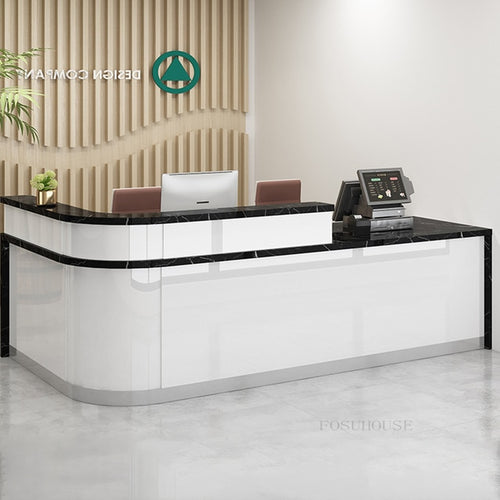 L Shaped Exclusive Design Office Reception Desk / Lixra