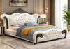 European Button Tufted Leather Bed / Lixra
