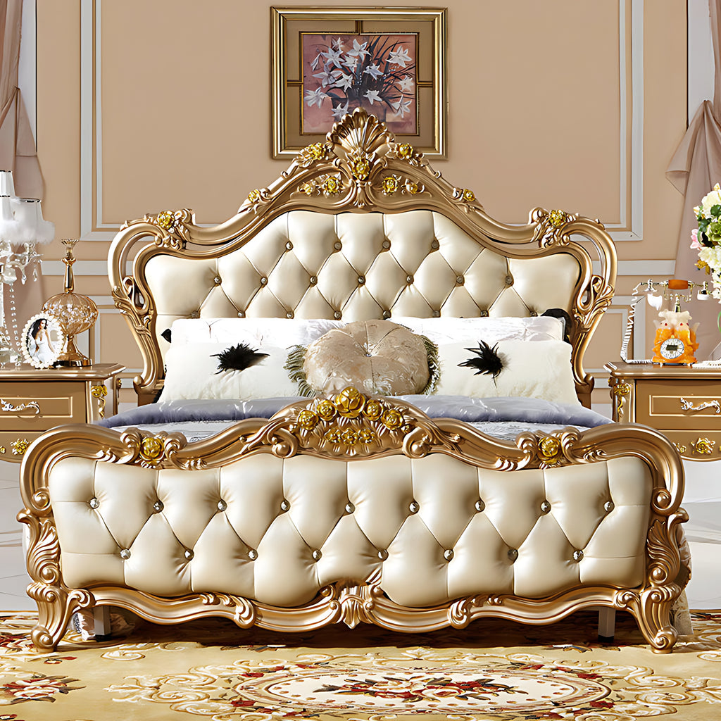 European Design Leather Upholstery Bed / Lixra