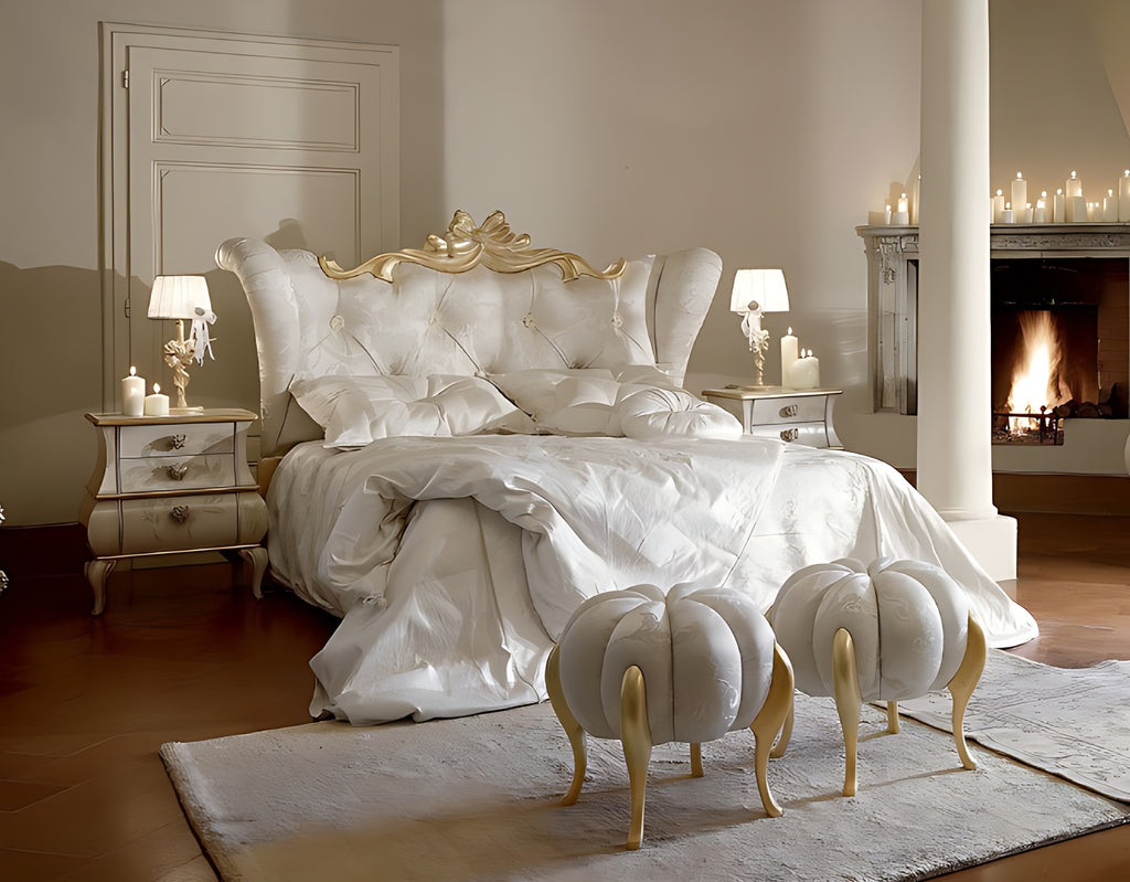 European Style Fabric Upholstered Royal Bed / Lixra