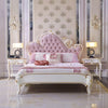 European Wooden Crafted Fabric Bed / Lixra