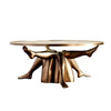 Modern Round Glass Top Coffee Table / Lixra